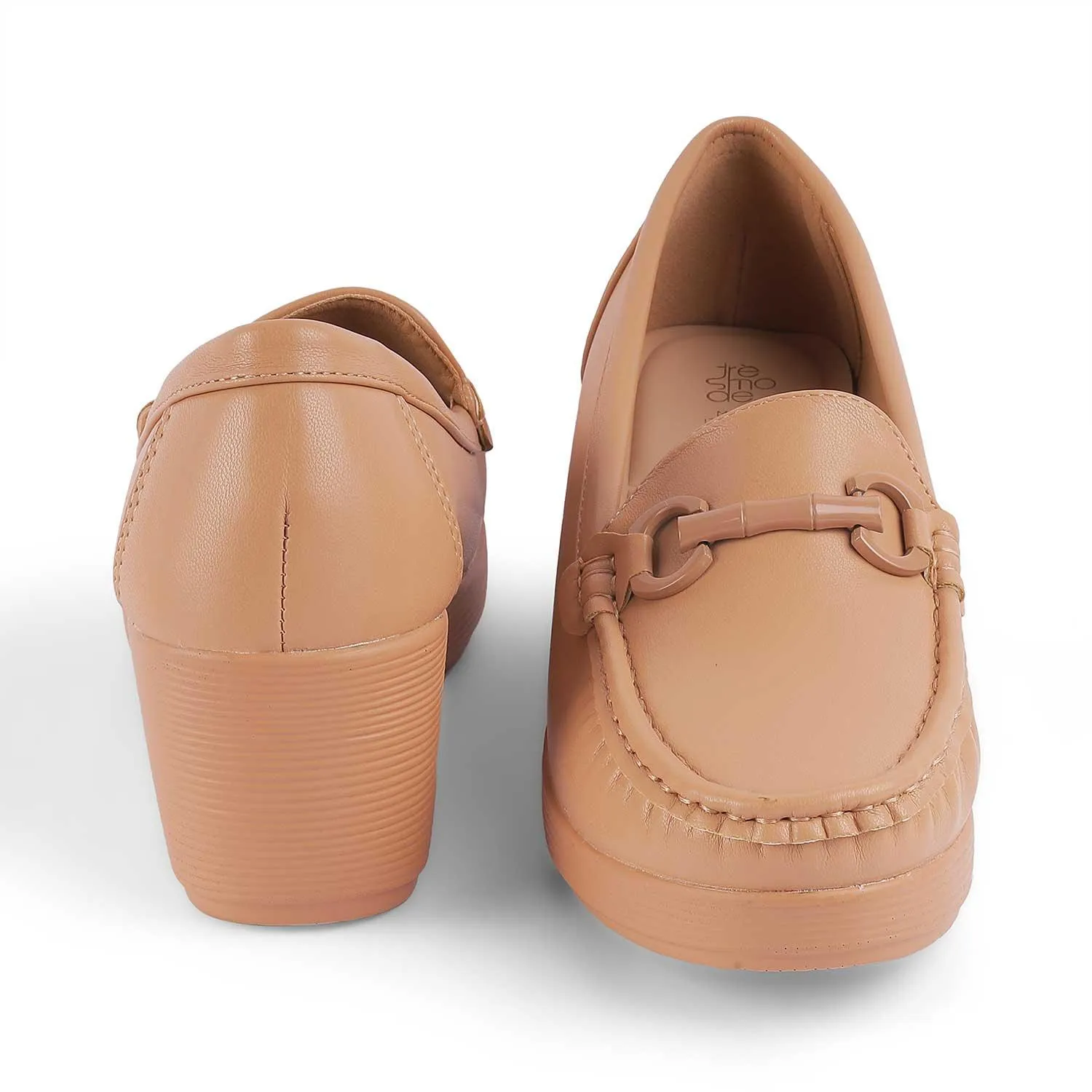 Event Walk Tokyo Trend Tresmode Trebien Tan Women's Wedge Loafers