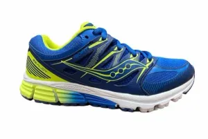 Saucony scarpa da corsa da ragazzo Zealot Blue/Citron SY54395 Leather Upper