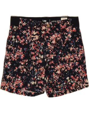 Personalized swim shorts LEE Womens Riders Mid Rise Chino Shorts US 8 Medium W32  Black Floral