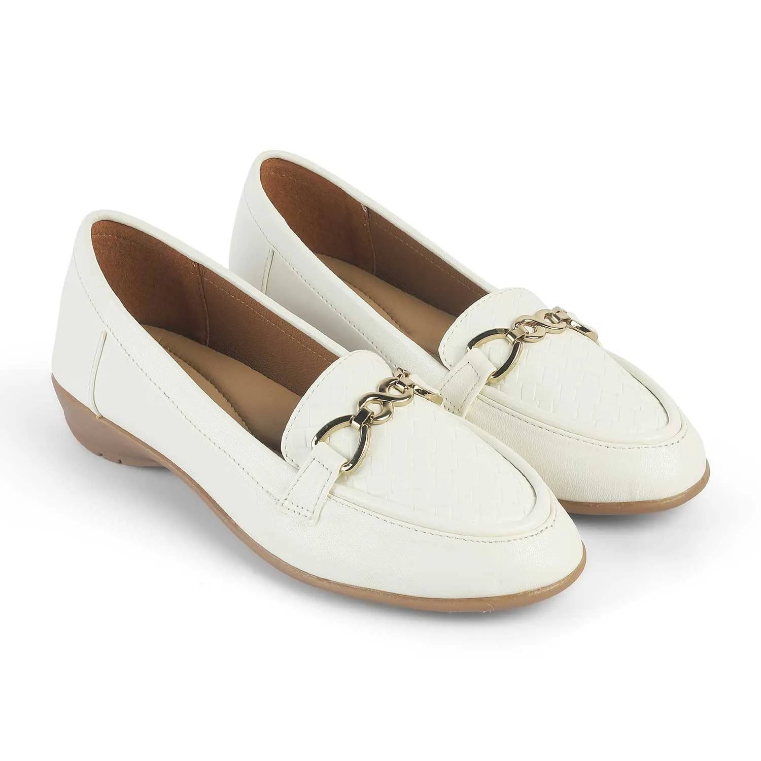 Tresmode Moro White Women's Casual Loafers Style Expression College Trend