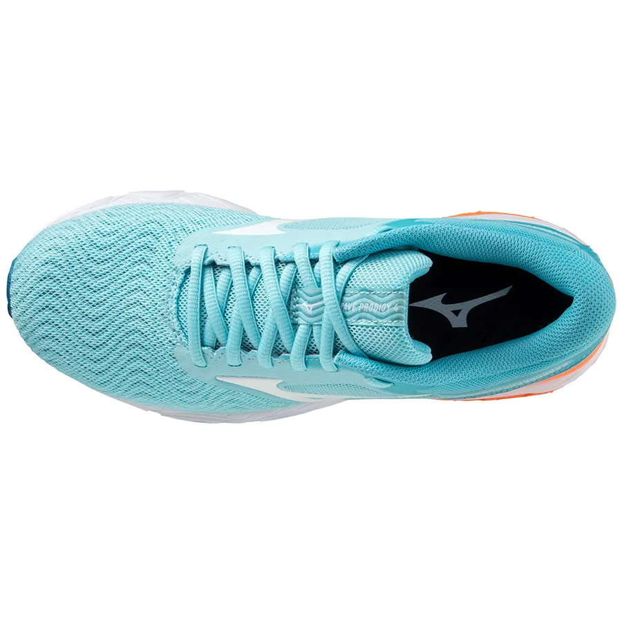 Mizuno scarpa da corsa da donna Wave Prodigy 4 J1GD221071 sabbia antigua bianco arancio Community Support Bounce Response Engine