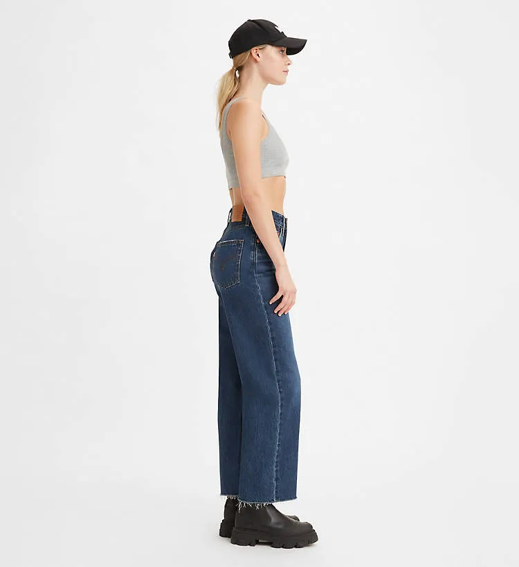 Levis Jeans Ribcage Straight Ankle Noe Down 726930089 blu Bootcut style Unisex Fit