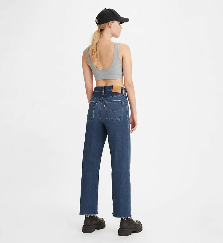 Levis Jeans Ribcage Straight Ankle Noe Down 726930089 blu Heavyweight Denim Permanent Crease Retention
