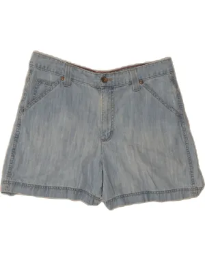 Roomy Waist LEE Womens High Waist Denim Shorts US 14 Large W34  Blue Cotton