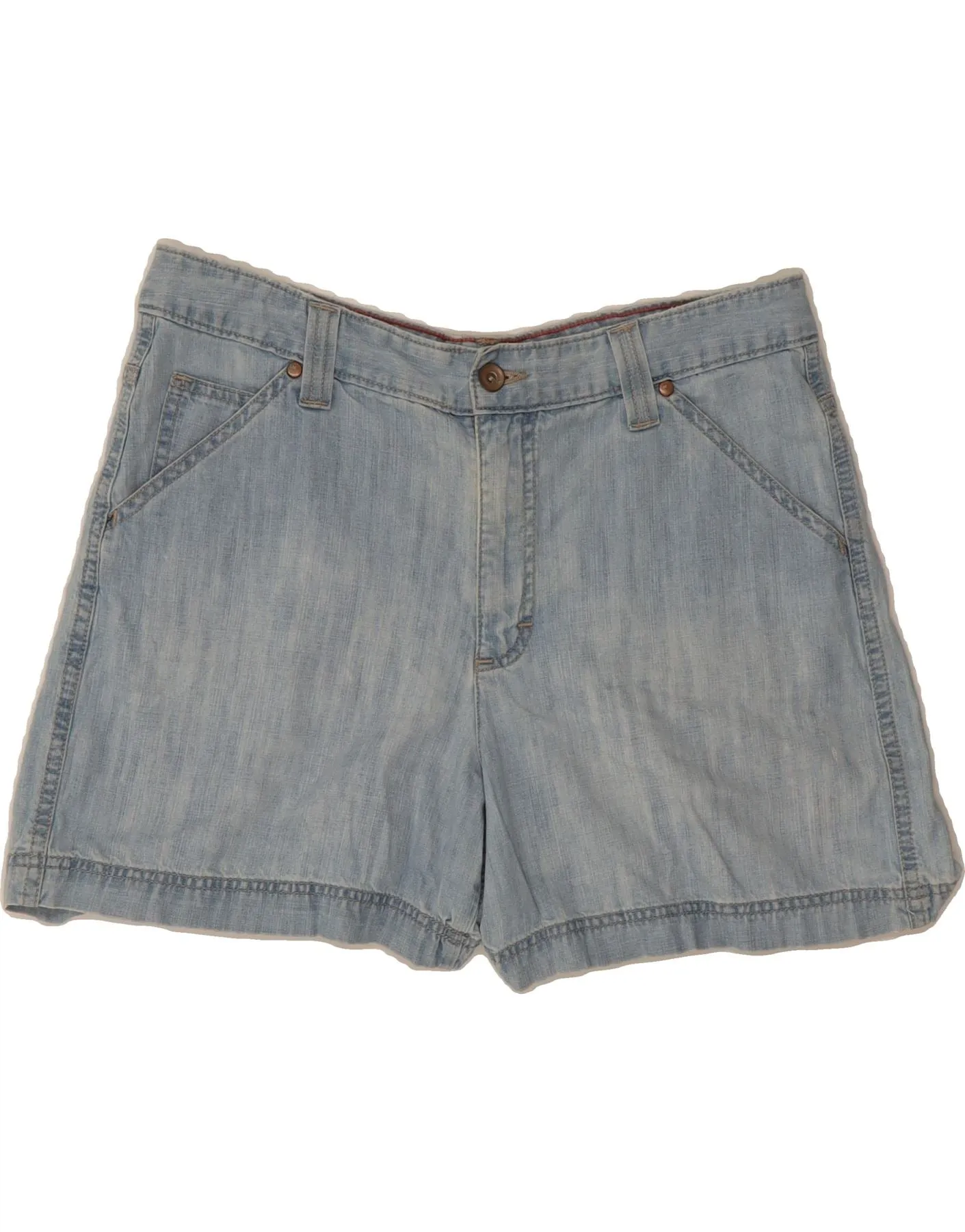 Roomy Waist LEE Womens High Waist Denim Shorts US 14 Large W34  Blue Cotton