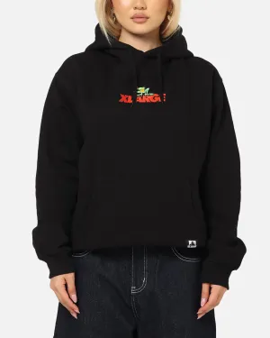 X-Large Frog Hoodie Pigment Black Ribbon Details picnic wear