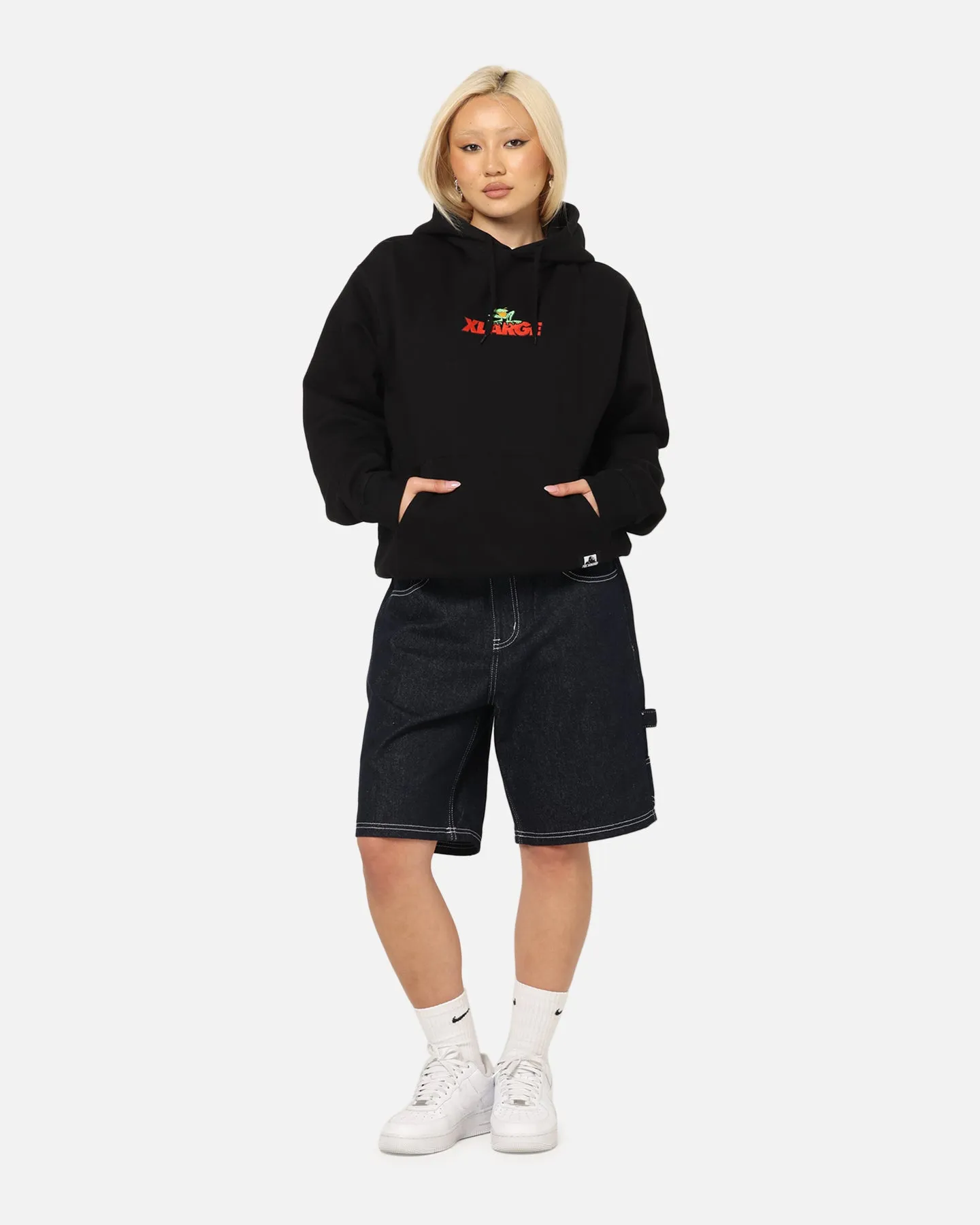 Ibex like Compact Packable X-Large Frog Hoodie Pigment Black
