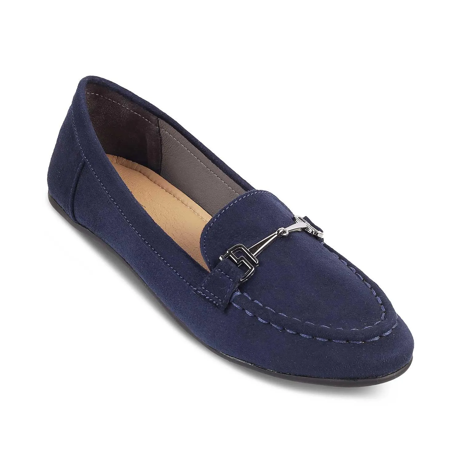 The Angelus Blue Women's Dress Loafers Tresmode Smooth Finish