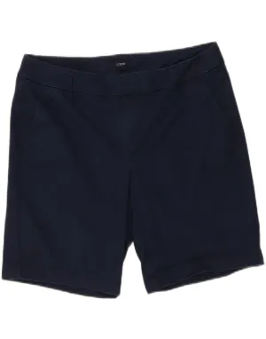 J. CREW Womens Chino Shorts US 10 Large W34 Navy Blue Cotton Anti Pilling Fabric No Wrinkle