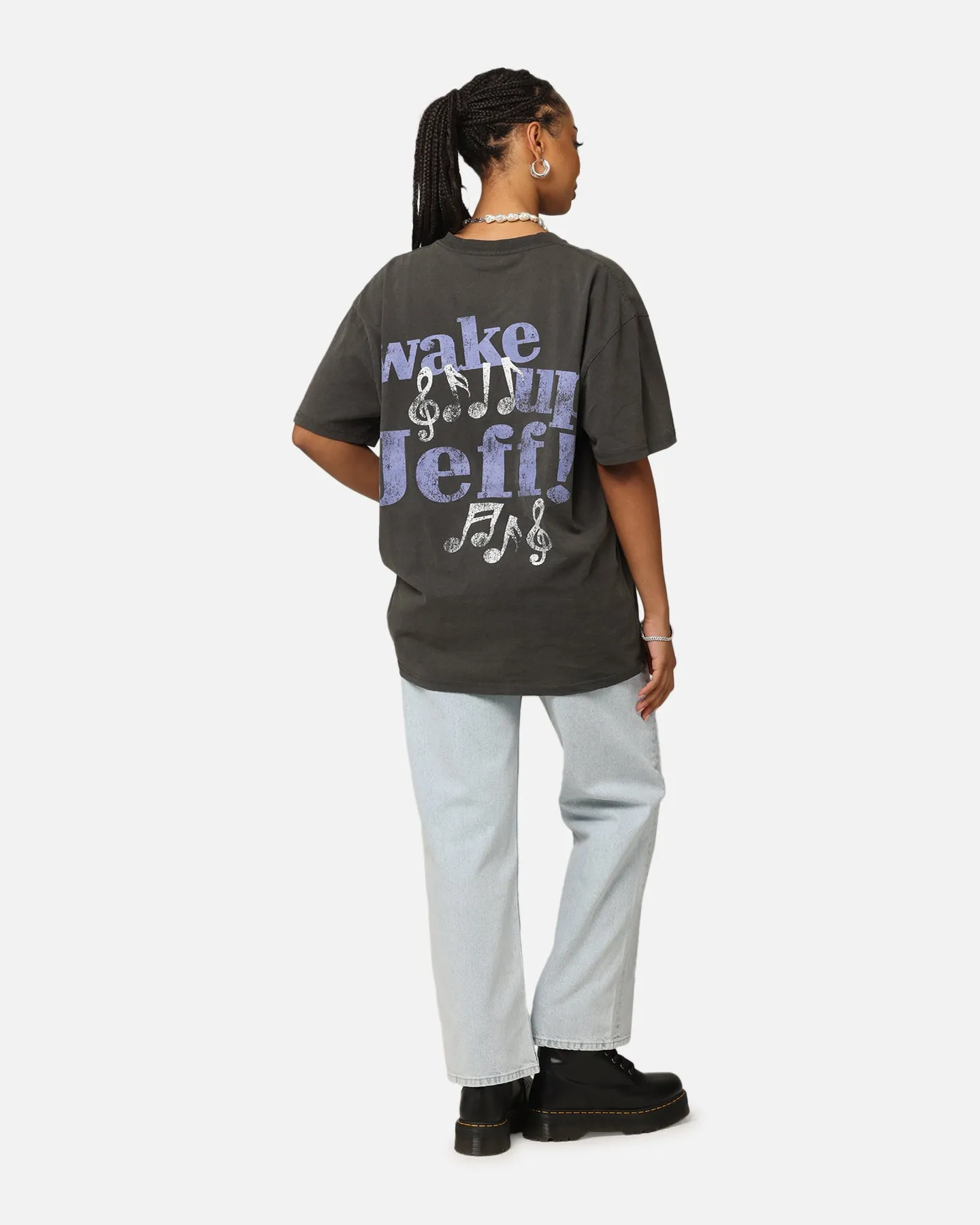 spring fashion Lightweight Layer Goat Crew X The Wiggles Wake Up Jeff Heavy T-Shirt Black Wash