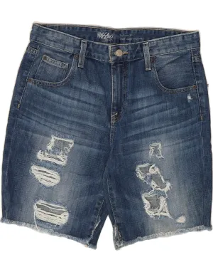Luxury Brand Durable Waistband MOSSIMO Womens Boyfriend Fit Distressed Denim Shorts US 6 Small W28  Blue