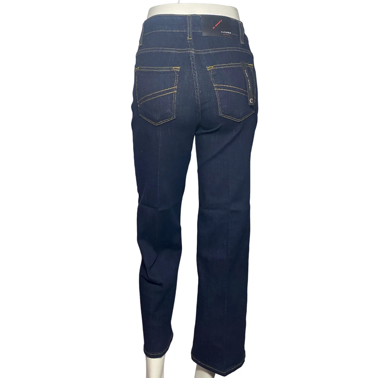 Student Outfit Work Ready Shopping Day Slim Caf??Noir pantalone jeans da donna Denim Culotte c7 JJ1016 B009 indaco