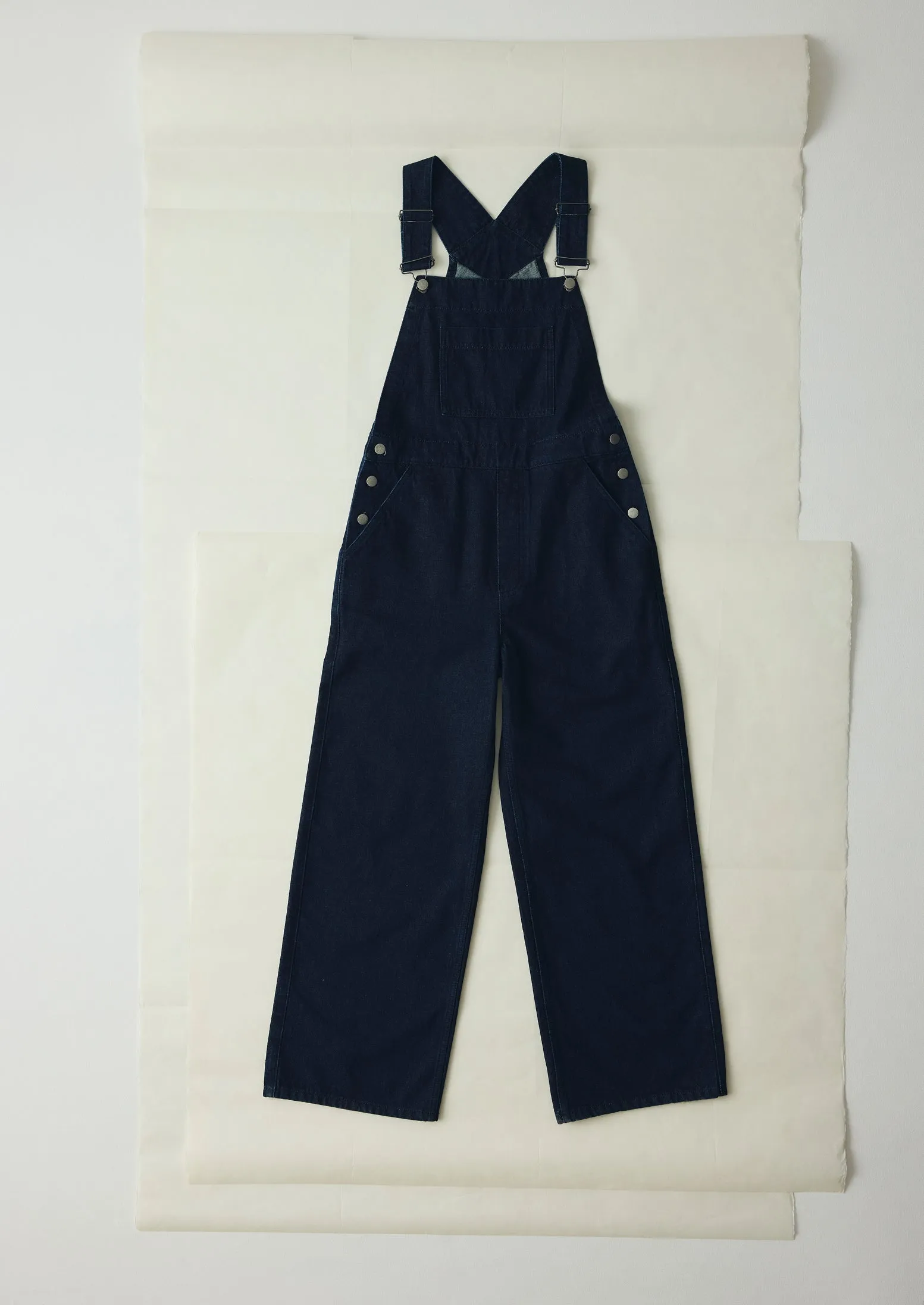 Patch Pocket Denim Dungarees | Indigo Casual Style Comfort Flex