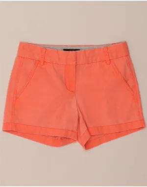 regular size J. CREW Womens Chino Shorts US 00 2XS W28 Orange Cotton
