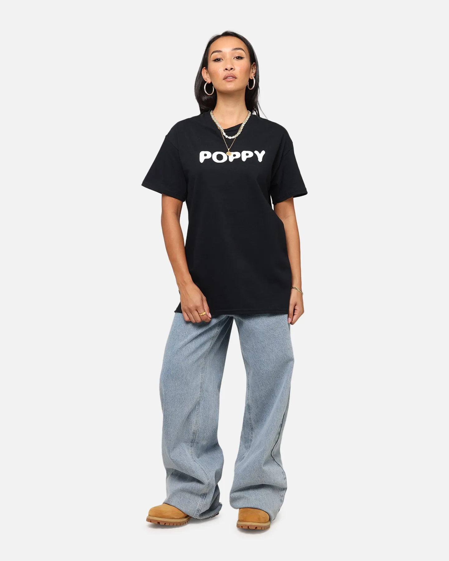 Functional Style Poppy Negative Spaces T-Shirt Black