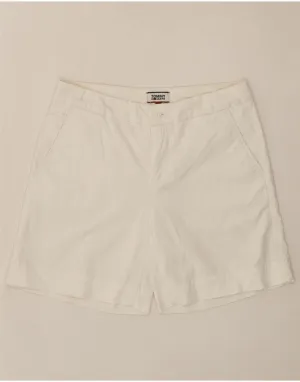TOMMY HILFIGER Womens Chino Shorts W26 Small White Cotton Adjustable drawstring