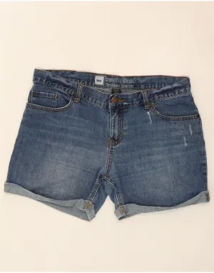 MOSSIMO Womens Boyfriend Denim Shorts US 10 Large W34  Blue Cotton Odor Resistant Treatment Sporty Fit Design