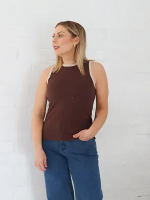 High strength JoJo Knit Tank - Brown
