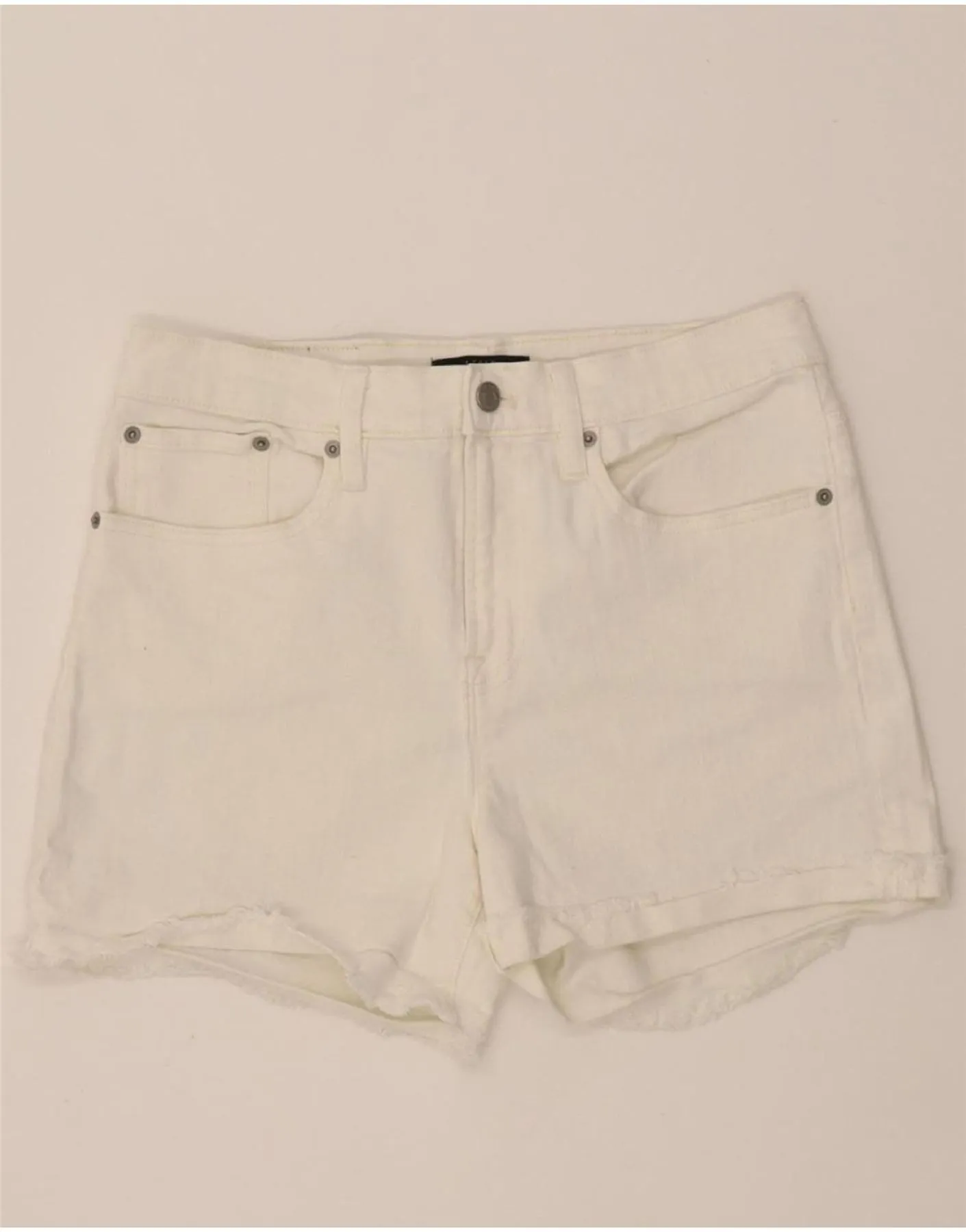 J. CREW Womens Mercantile Denim Shorts W28 Medium White Cotton Lace trim Bold colors