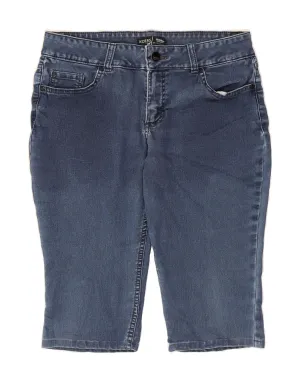 LEE Womens Mid Rise Denim Shorts W32 Large Blue Recycled Material Fade Resistant Material
