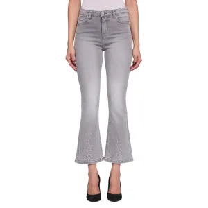 Everyday Motion Gaud?? Jeans 521BD26023_00 Grigio: Jeans Donna Cropped Flared Effetto Used