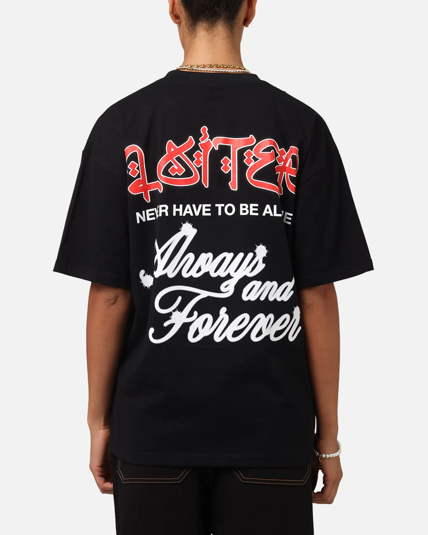 Hypoallergenic Fibers Loiter Always And Forever T-Shirt Black