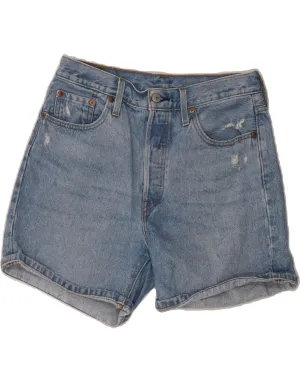 LEVI'S Womens 501 Distressed Denim Shorts W29 Medium  Blue Cotton martial arts gear