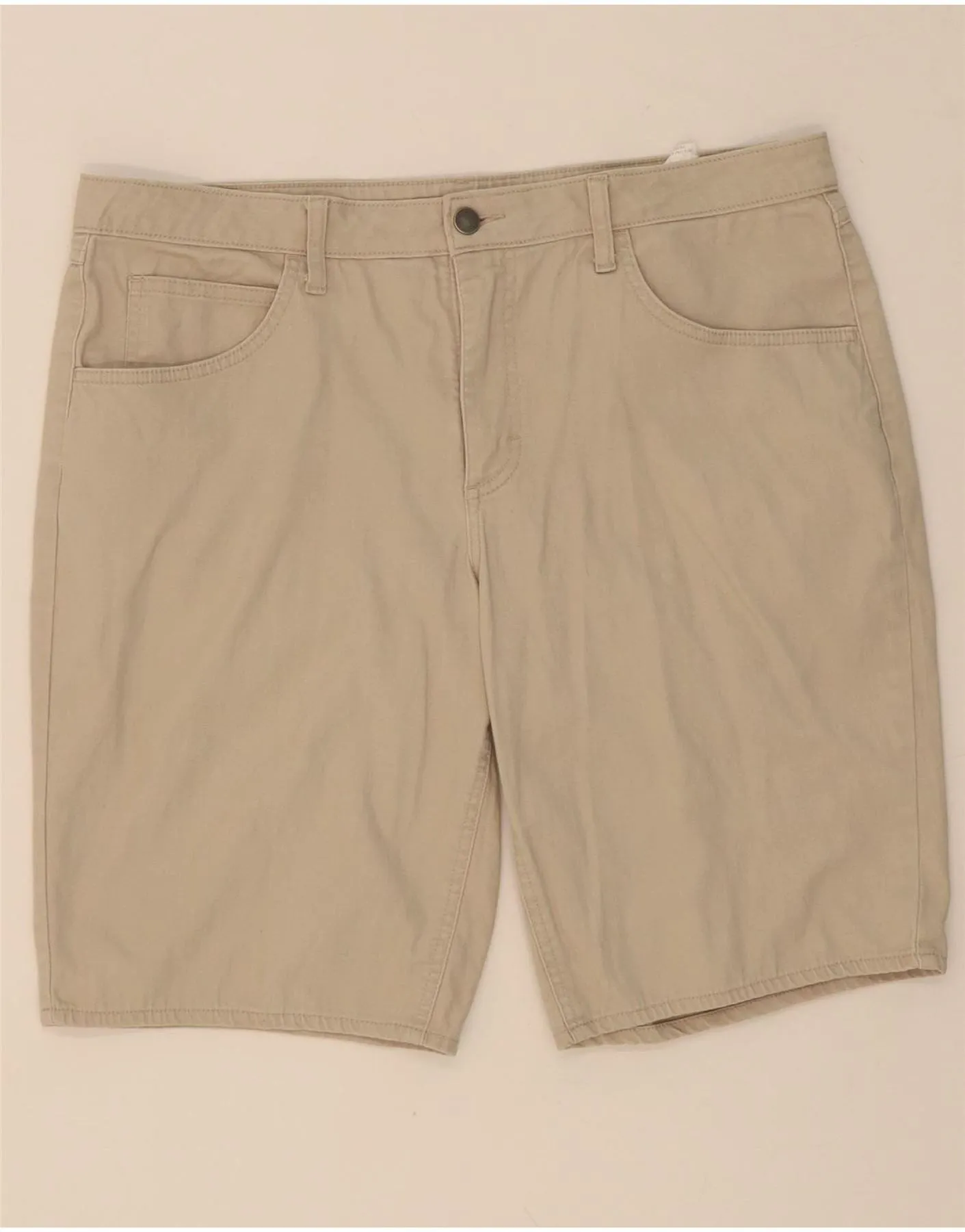 LEE Womens Riders Mid Rise Bermuda Shorts Size 14 Large W36 L10 Beige Cooling Effect