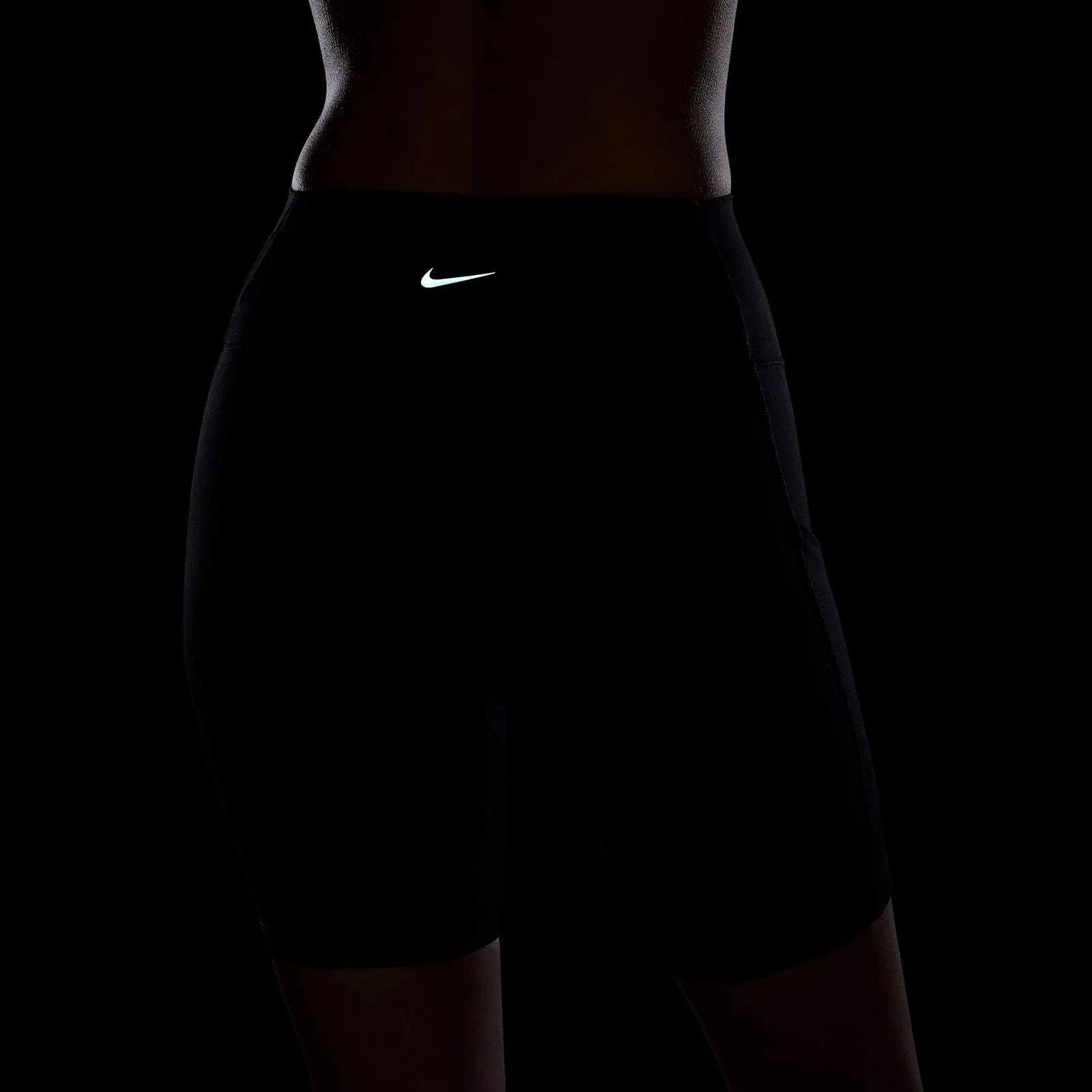 Nike One Womens High-Waisted 8" Biker Shorts With Pockets Moisture Management System