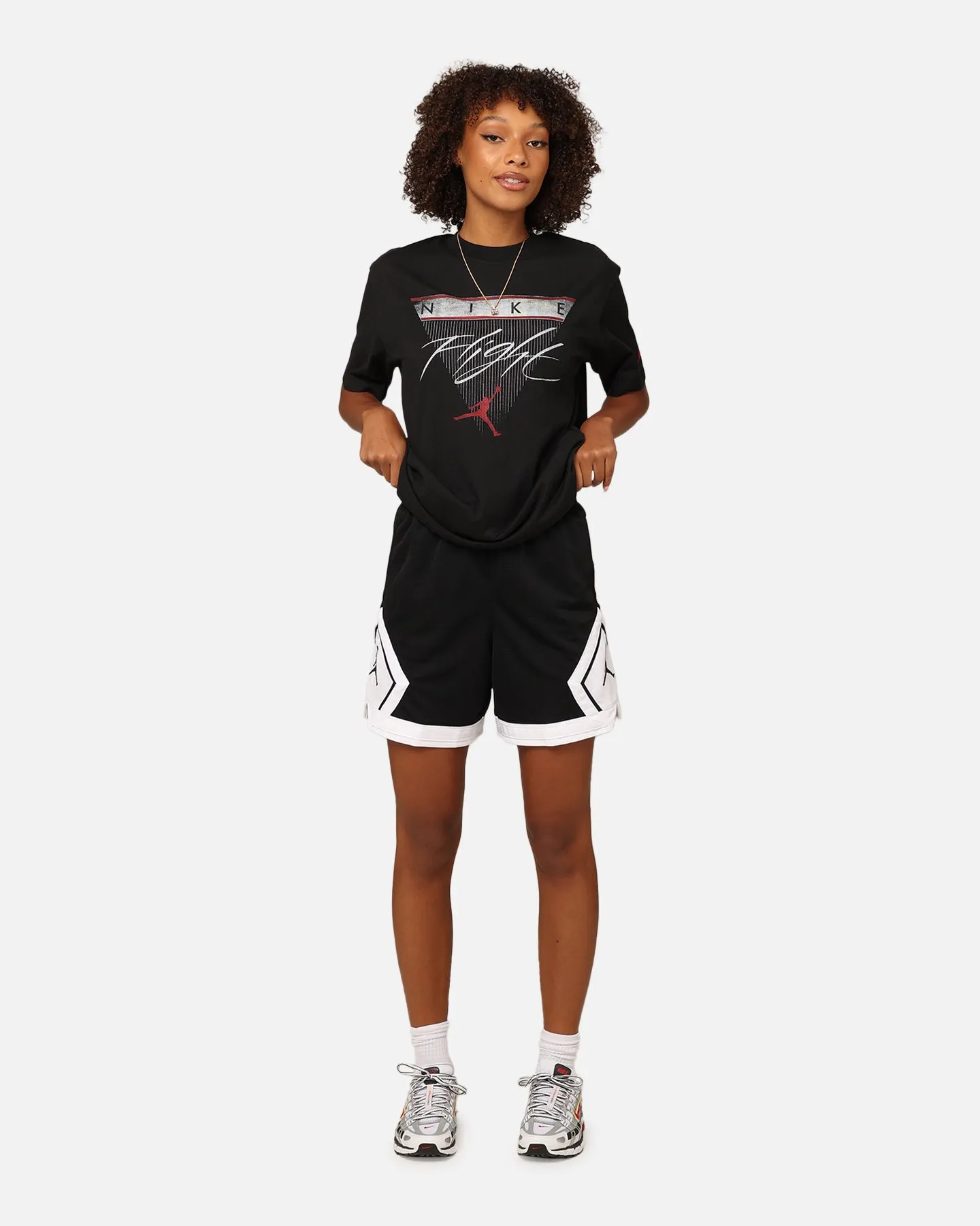 Everyday Comfort Style Jordan Women's Flight Heritage Graphic T-Shirt Black/Gym Red