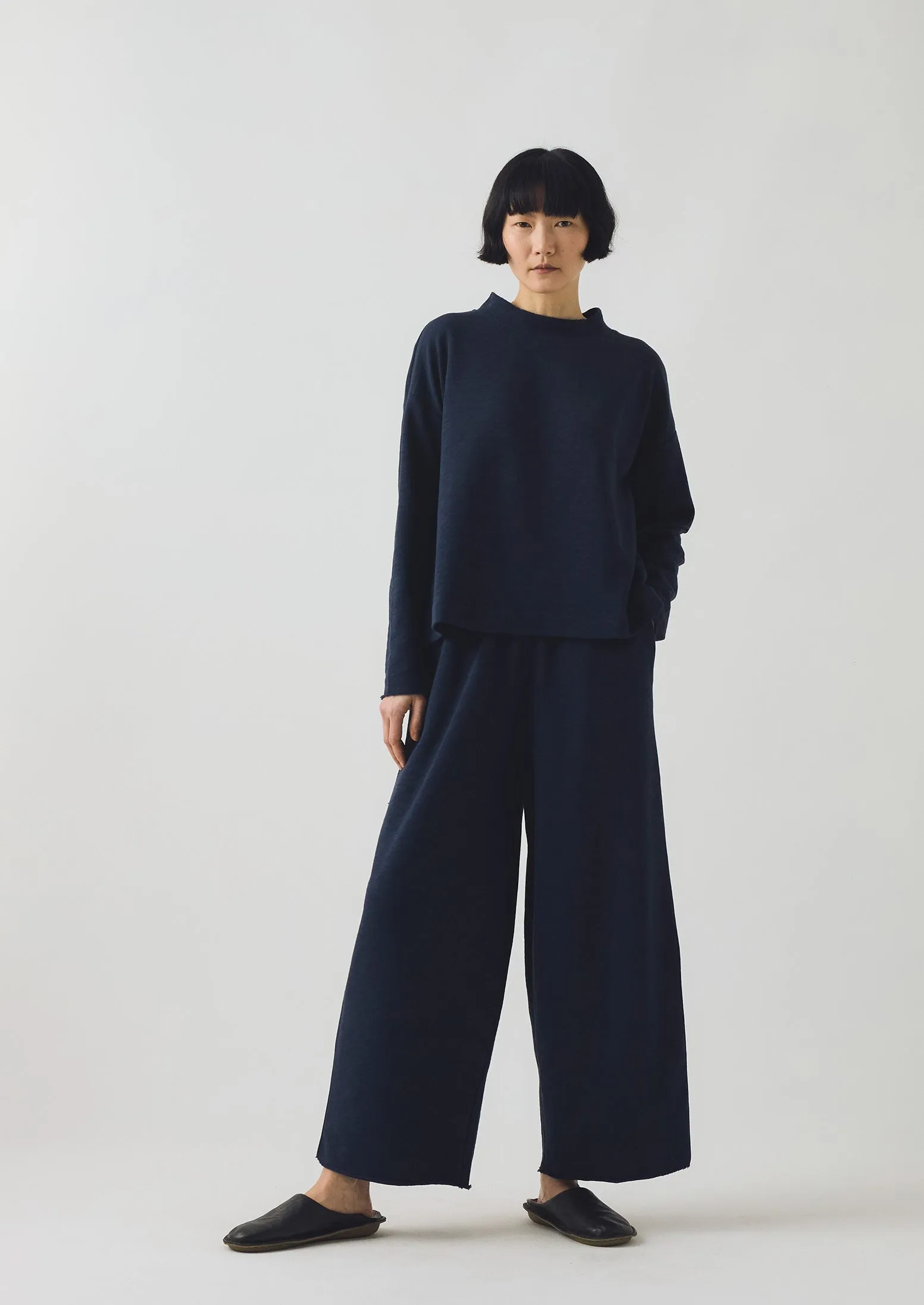 Comfort Wear Adaptive Fit Full Length Loopback Jersey Pants | Midnight