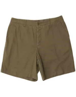 OdorControlTech Clean Finish EDDIE BAUER Womens Chino Shorts US 12 Large W32 Khaki Cotton