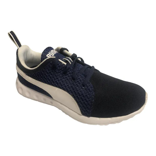 Puma scarpa da ginnastica da uomo Carson Runner Knit 188150 07 blu Torsional Reinforcement Soft Landing