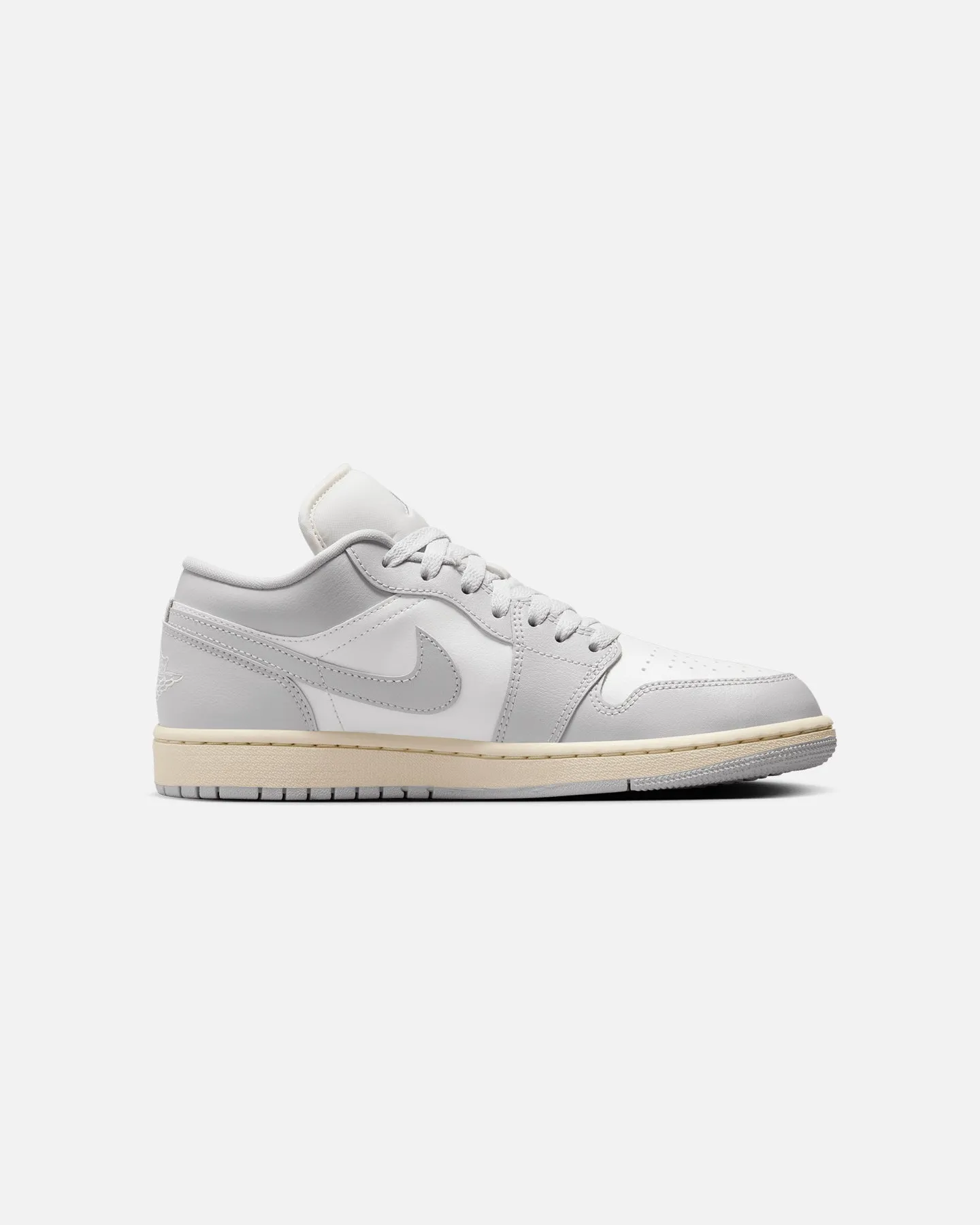 Energy Return Foam Jordan Women's Air Jordan 1 Low "Light Grey" Sail/Natural Grey