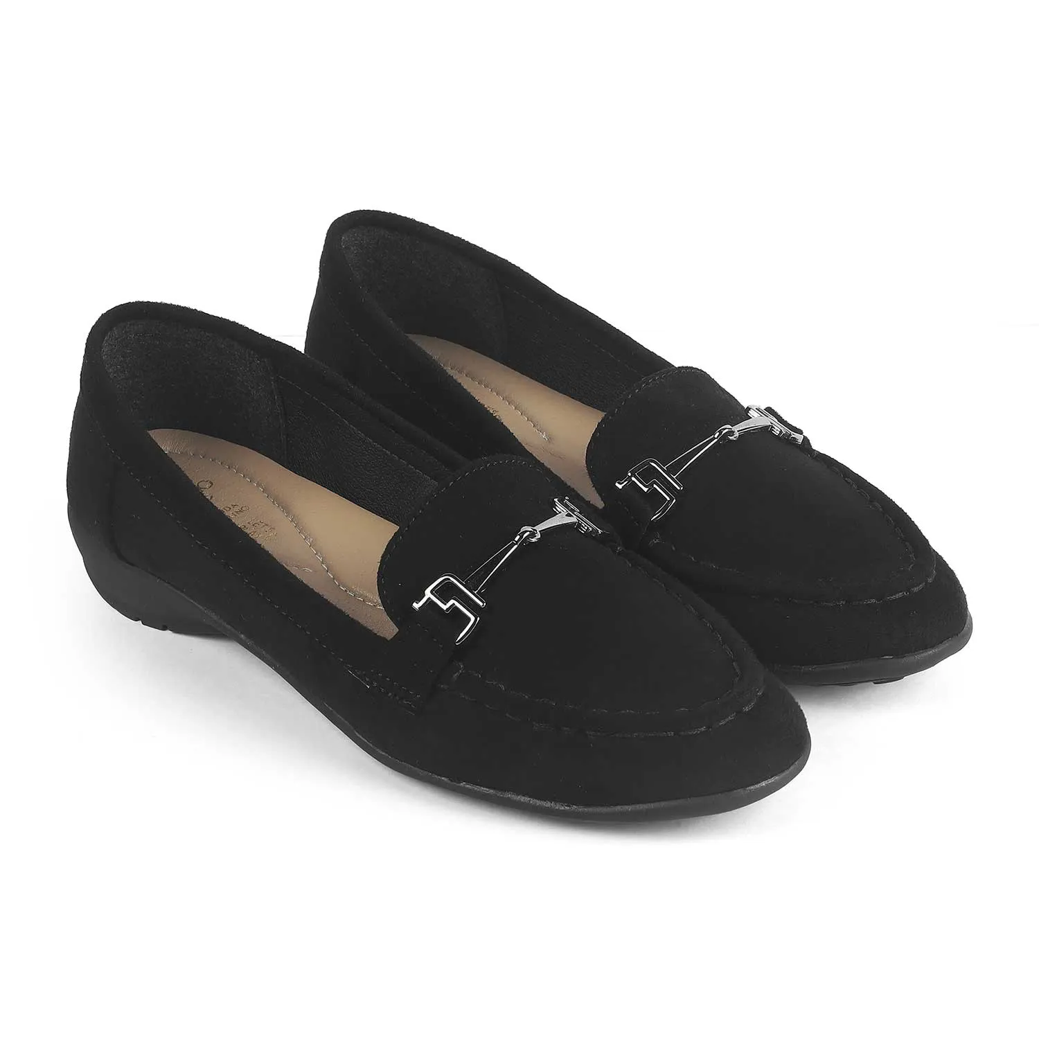 Tresmode Angie Black Women's Casual Loafers Suede