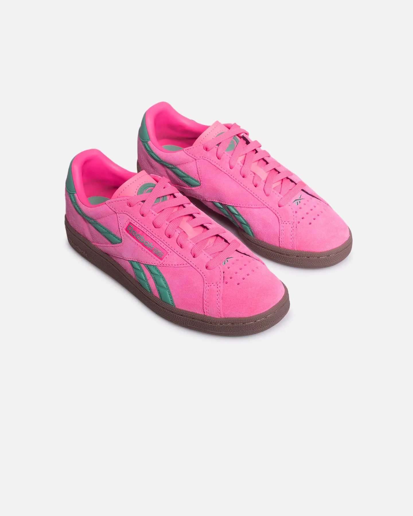 Reebok Women's Club C Grounds UK Pink/Green Stone Gray Gloss Mood