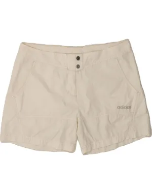 Simple Flex Casual Fit Wear ADIDAS Womens Chino Shorts UK 12 Medium W34  White Cotton