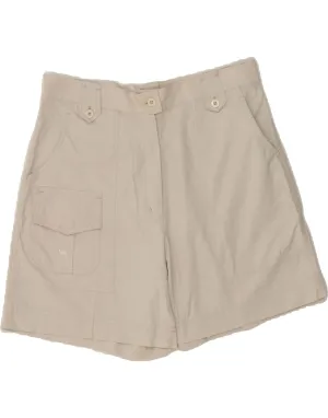 Lace trim Active Shorts CAMEL Womens Cargo Shorts IT 44 Medium W32 White Cotton