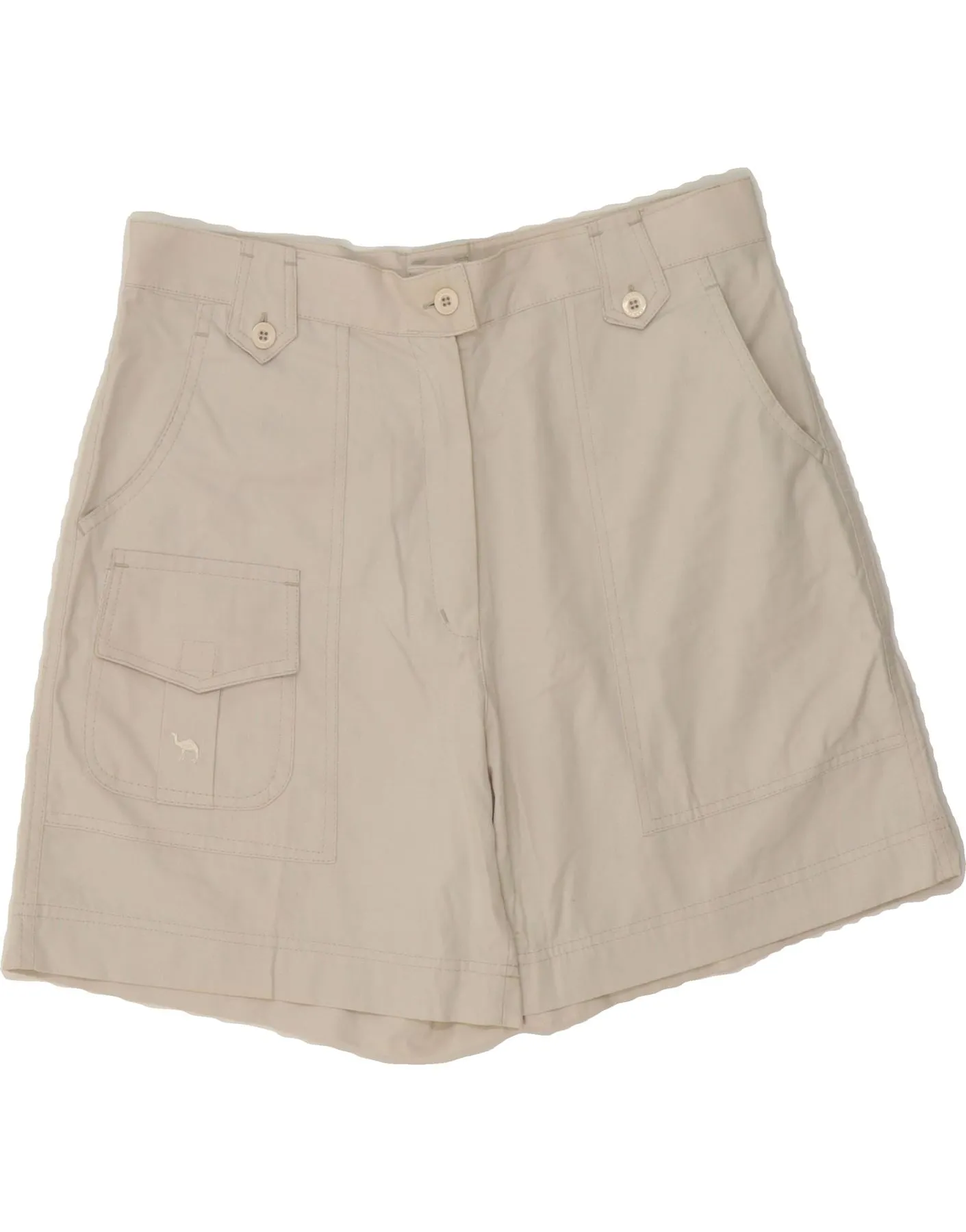 Lace trim Active Shorts CAMEL Womens Cargo Shorts IT 44 Medium W32 White Cotton