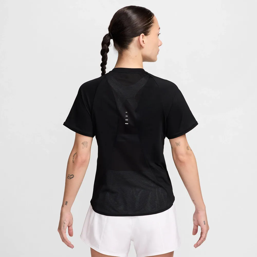 Flexible Ribbed Neckline birthday party Women's Nike Swift Dri-FIT Short Sleeve Top