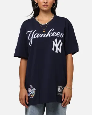Summer Casual light layering Pro Standard New York Yankees Classic Mesh Striped T-Shirt Midnight Navy