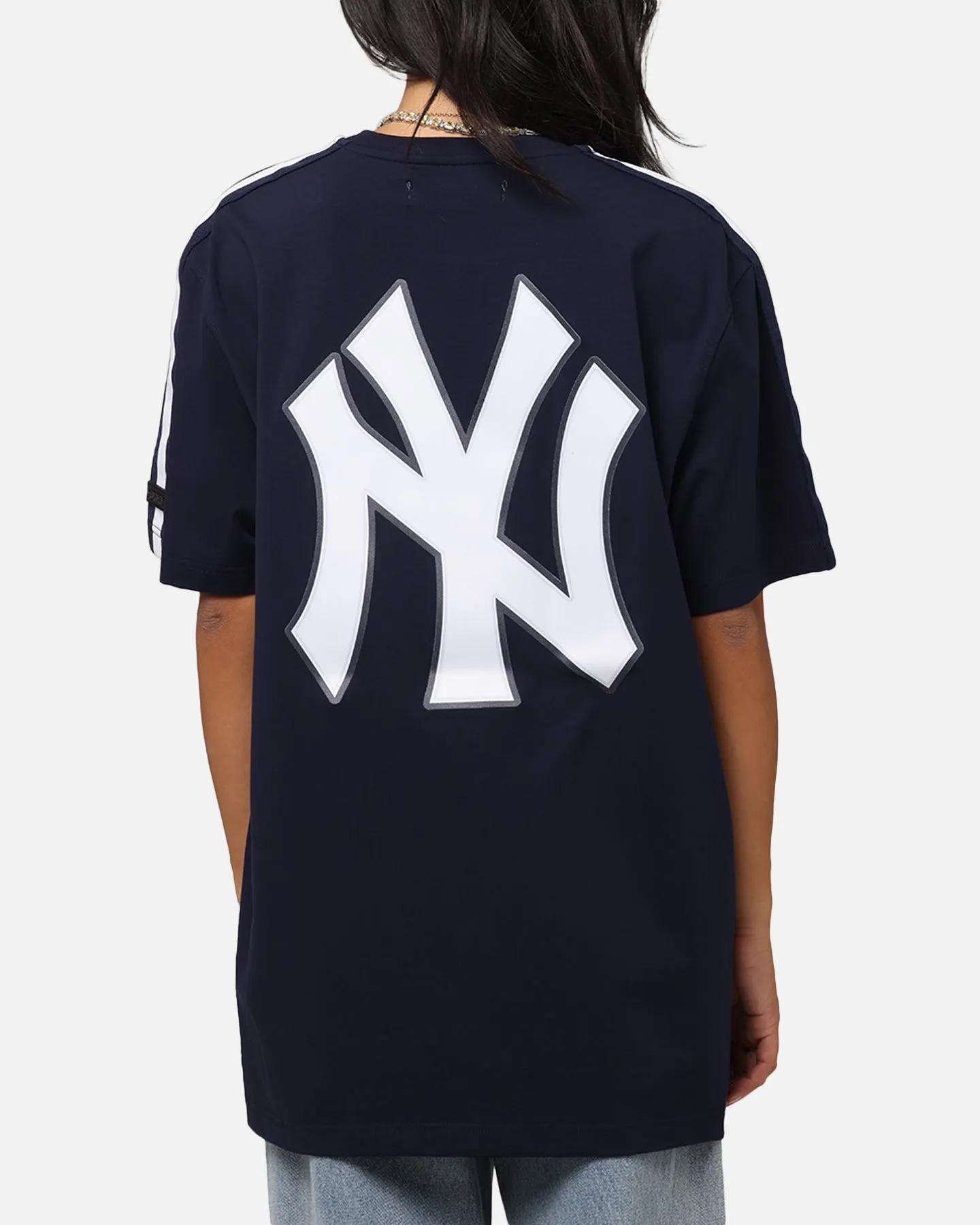 Basic Wear in demand Pro Standard New York Yankees Classic Mesh Striped T-Shirt Midnight Navy