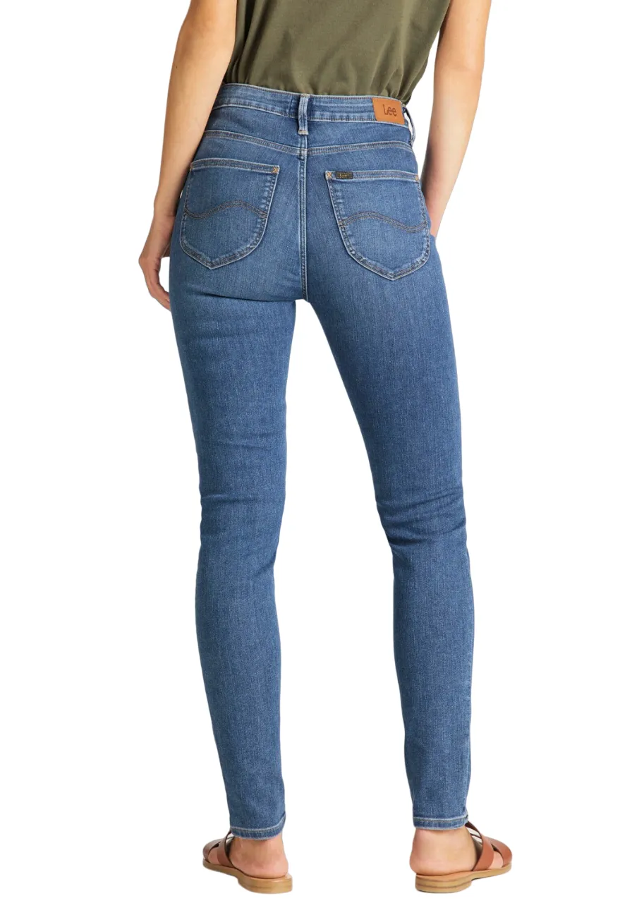 Relaxed Style Smart Casual Minimalist Style Eco Friendly Lightweight Modern Lee Pantalone Jeans da donna Scarlett High In L626DUIW blu chiaro