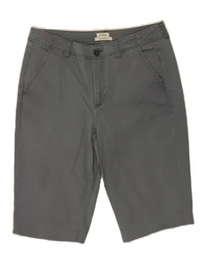 L.L.BEAN Womens Favorite Fit Bermuda Chino Shorts US 10 Large W32  Grey Flexible Wear