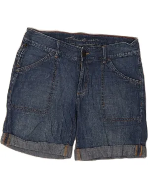 Stain Release Finish Outdoor Ready Fit EDDIE BAUER Womens Slight Curve Denim Shorts US 6 Medium W32 Blue Cotton