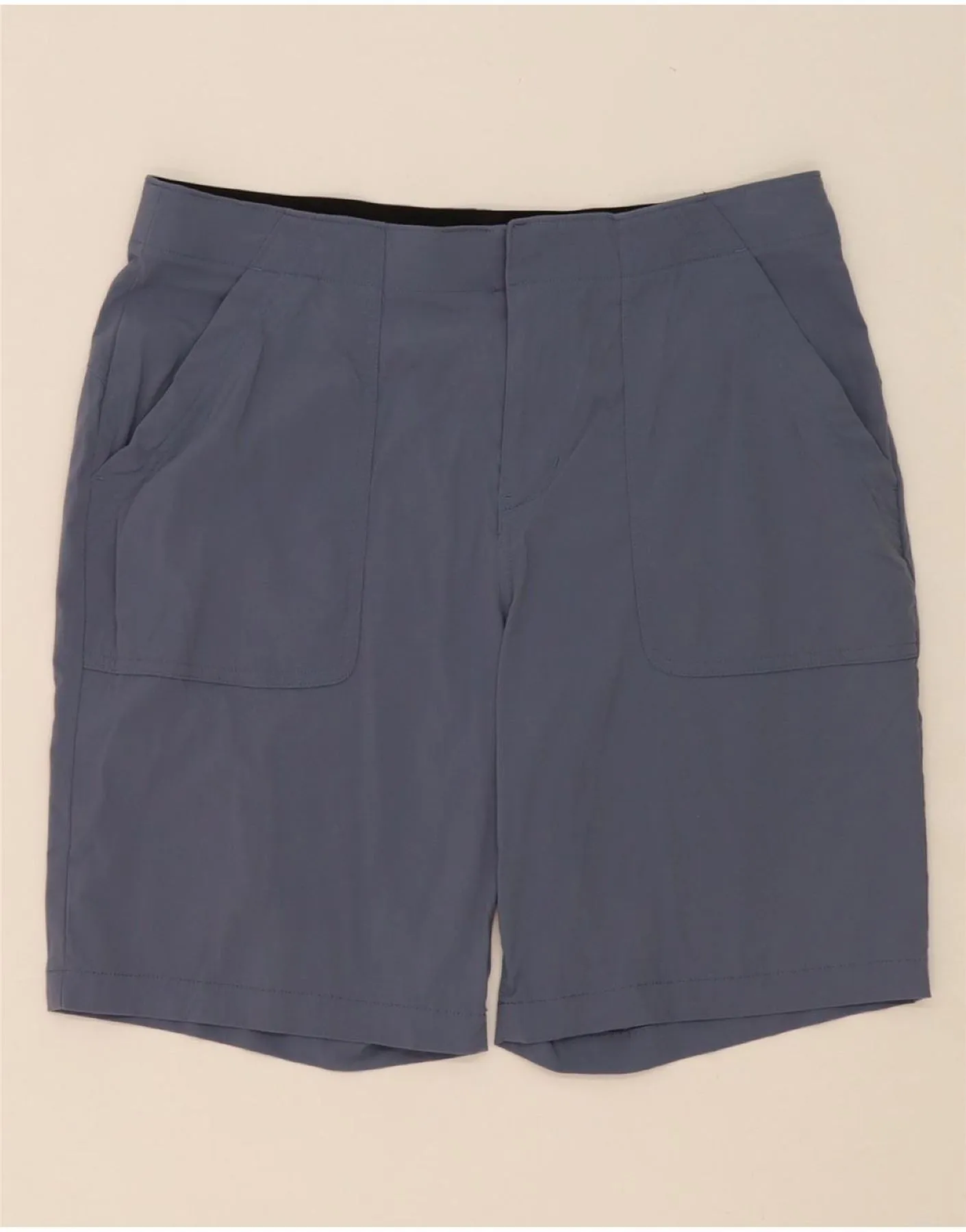 EDDIE BAUER Womens Chino Shorts US 12 Large W34  Blue Nylon petite size