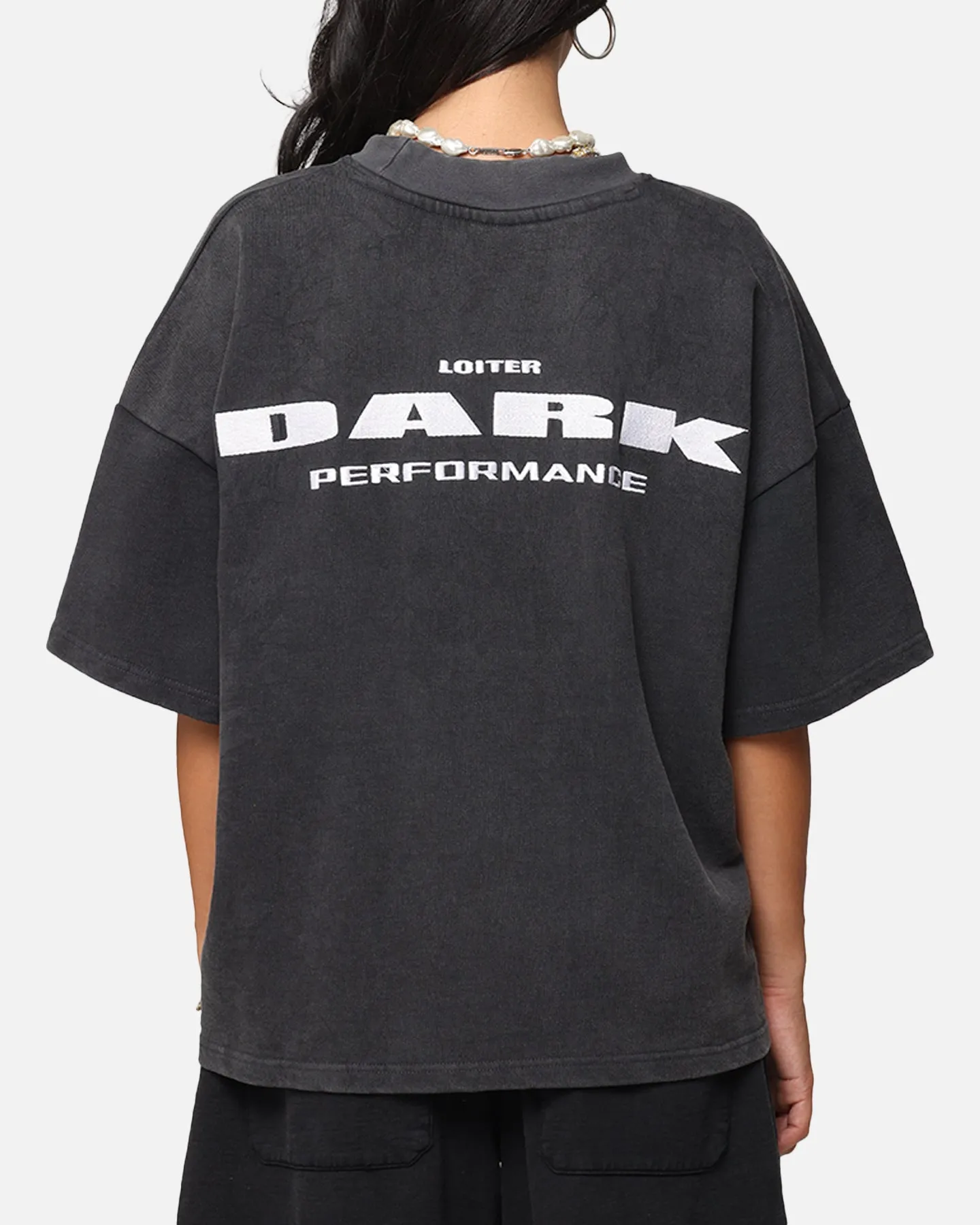 Loiter Dark Performance T-Shirt Charcoal AllWeatherComfort Effortless Vibe