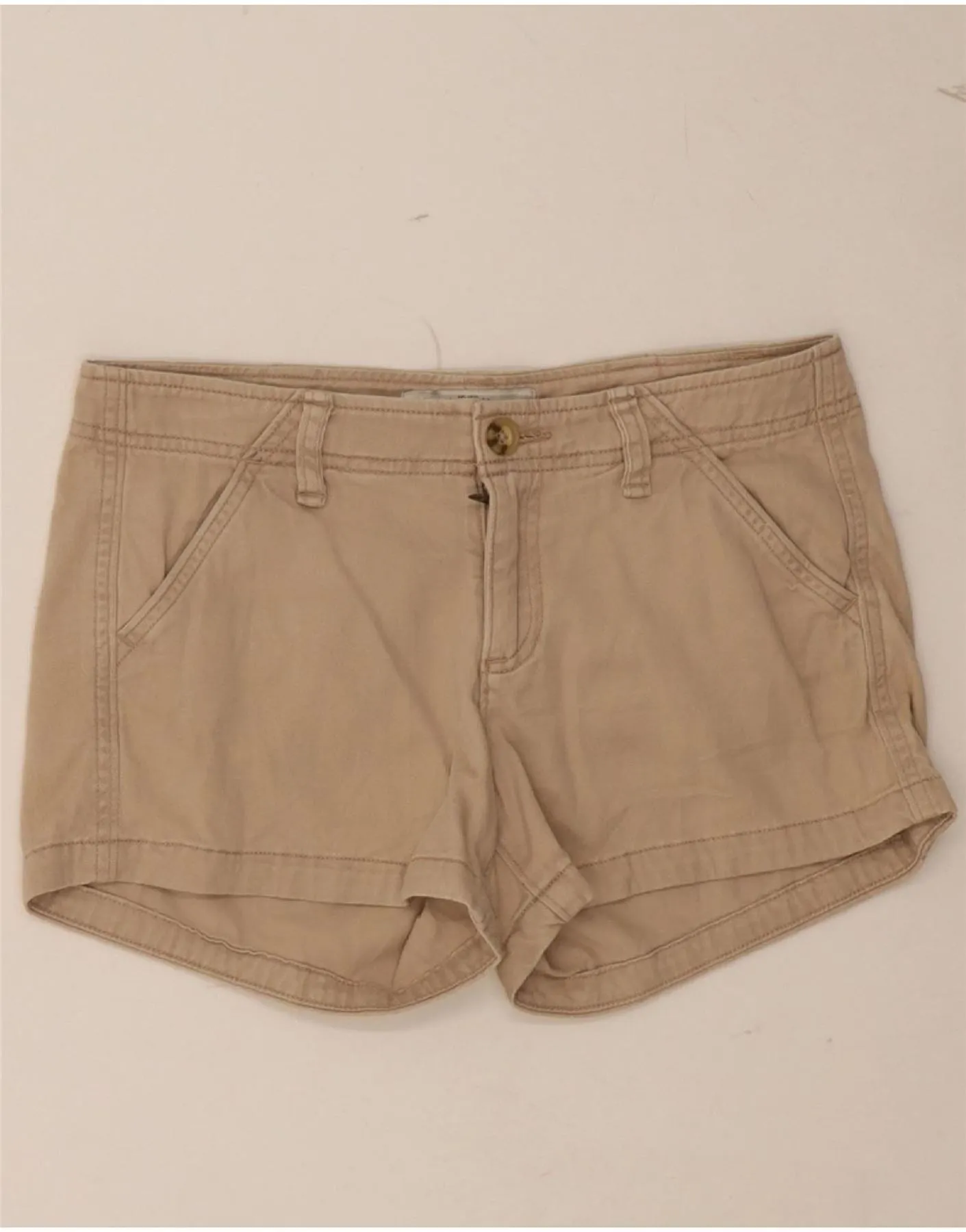 ABERCROMBIE & FITCH Womens Casual Shorts US 00 2XS W24 Beige Wrinkle Free Weave Temperature Regulating Tech