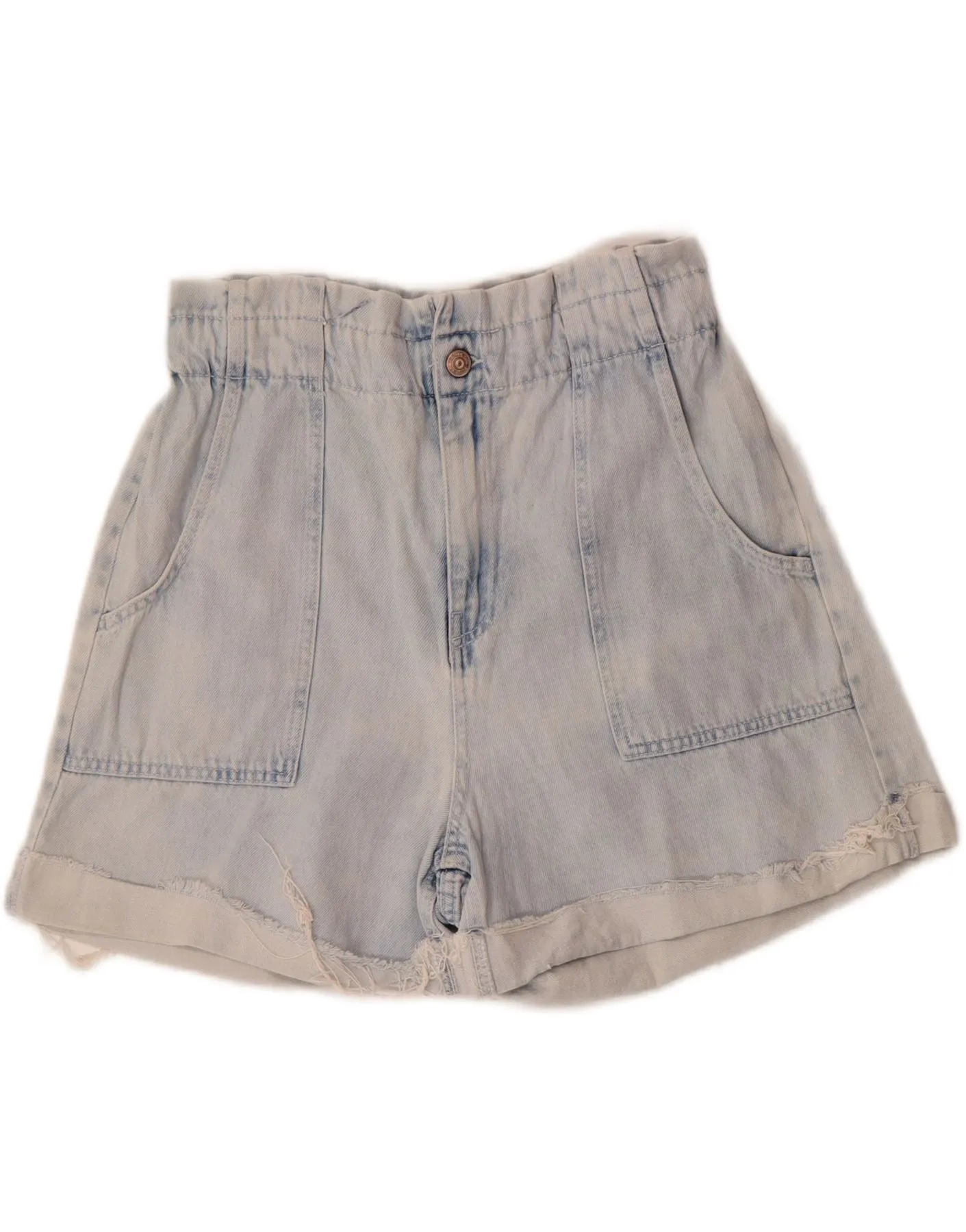 All Season ZARA Womens High Waist Denim Shorts EU 40 Medium W30  Blue Cotton