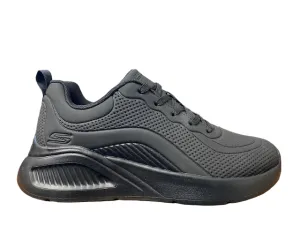 Skechers scarpa sneakers da donna con rialzo al tallone Bobs Buno How Sweet 117151/BBK nero air - flow low-top shoes